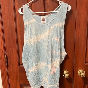 Vintage Hypercolor Blue and Pink Tie-Dye Women's Tank Top
